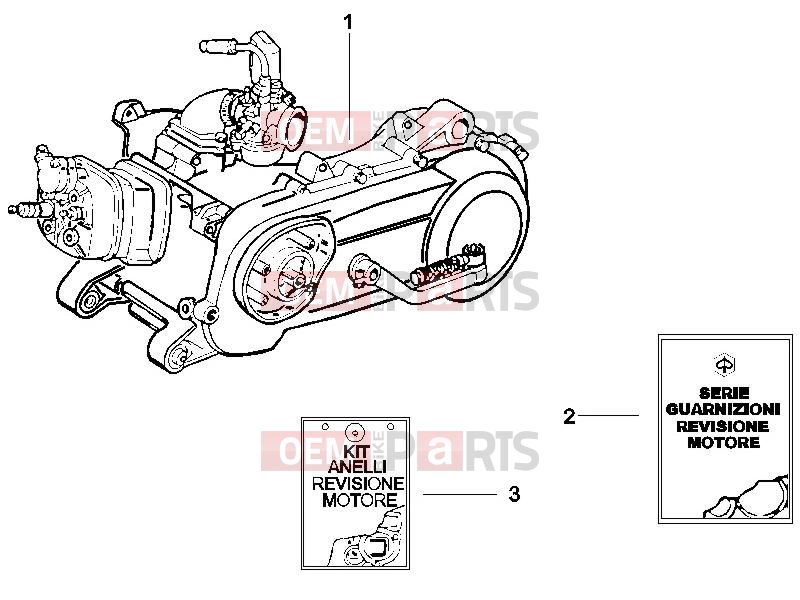PIAGGIO Zip 50 SP Engine » Engine, assembly