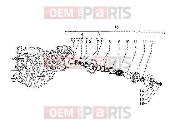 Engine » Driven pulley - Piaggio BV 200 (U.S.A.)