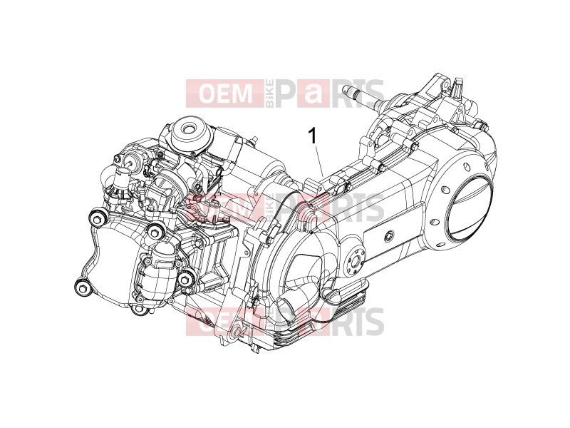 derbi Boulevard 100 4T Engine » Engine, assembly