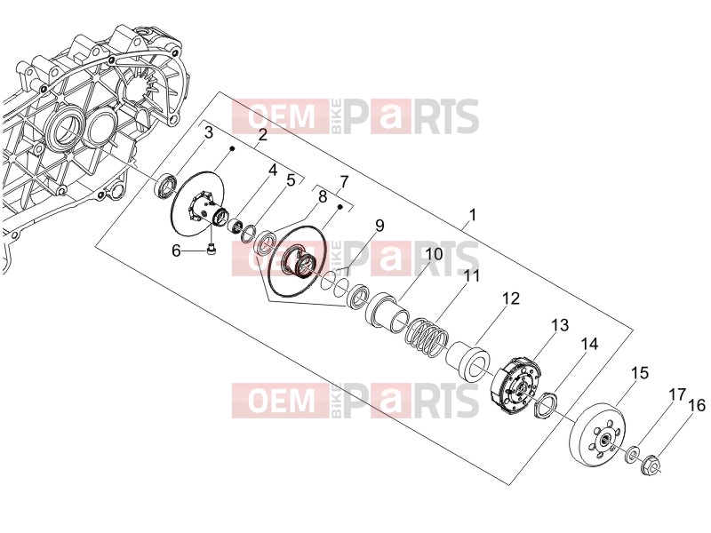 Engine » Driven pulley - Derbi Sonar 150 2011