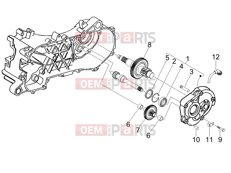 Engine » Reduction unit - Derbi Sonar 50 2T 2010