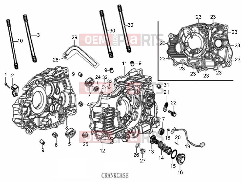 Engine » CRANKCASE - Derbi STX 150 2015