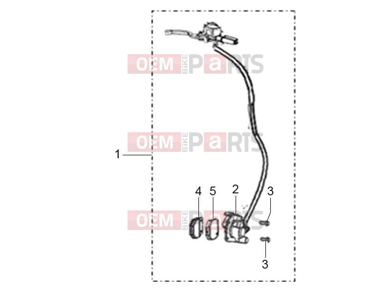 Frame » Front brake assembly - Derbi STX 150 2017