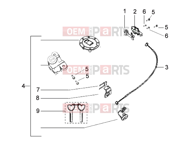 Frame » Locks - Derbi STX 150 2017