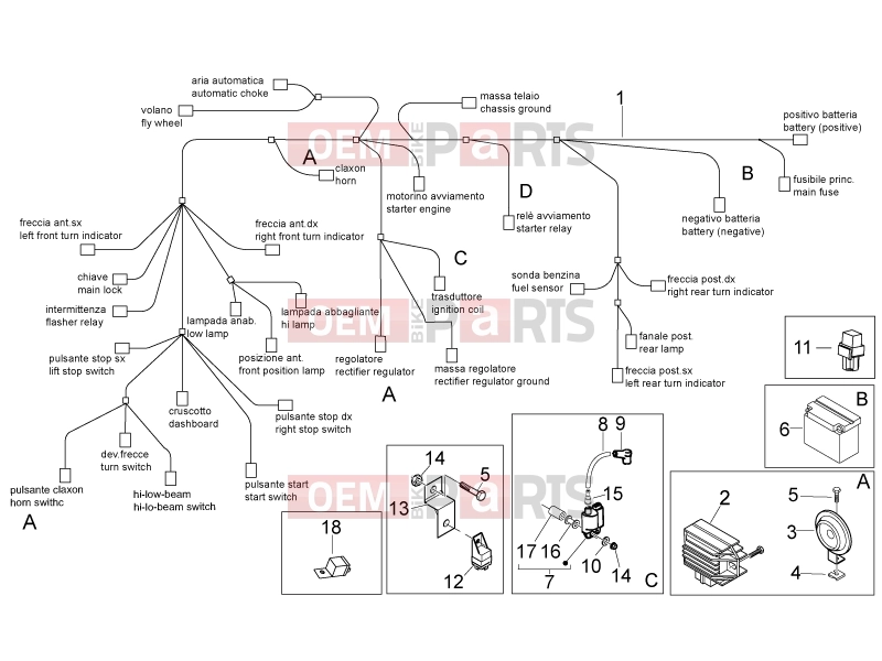 FRAME » Electrical system - Derbi Variant Sport 50 2014