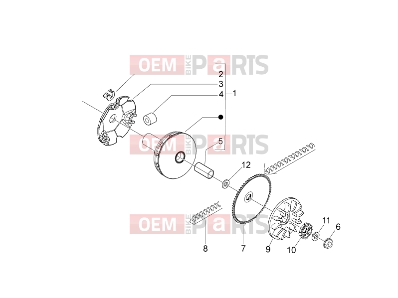 ENGINE » Variator - Derbi Variant Sport 50 2014