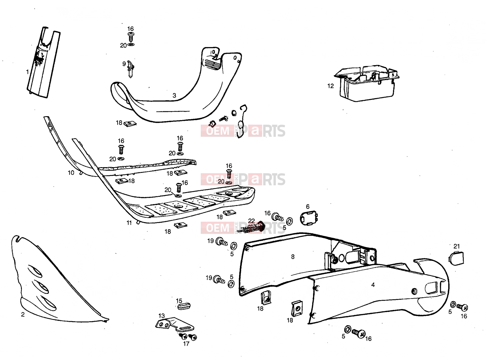 Tables » Frame - Derbi Variant Start-Stop 50 1999