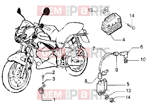 Electrical system » Electrical device - Gilera DNA GP Experience
