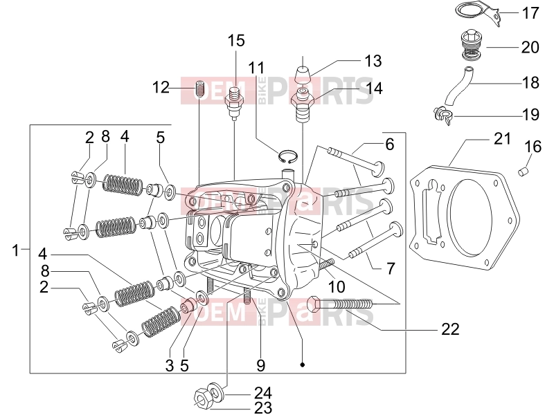 gilera 2007 Fuoco 500 Engine » Head unit - Valve