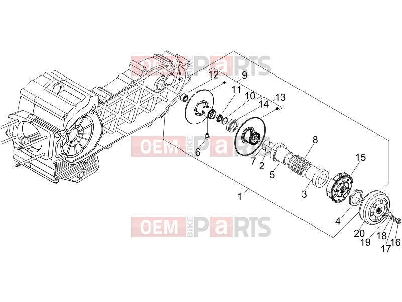 gilera 2010 Fuoco 500 Engine » Driven pulley