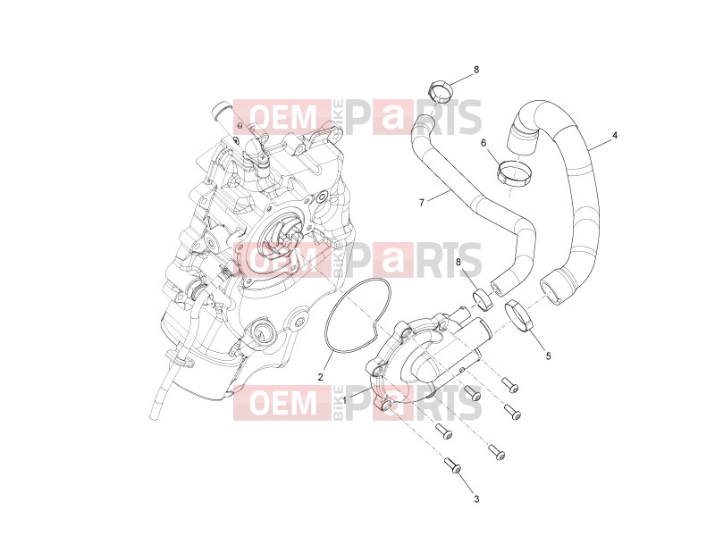 gilera 2014 Fuoco 500 Engine » Cooler pump