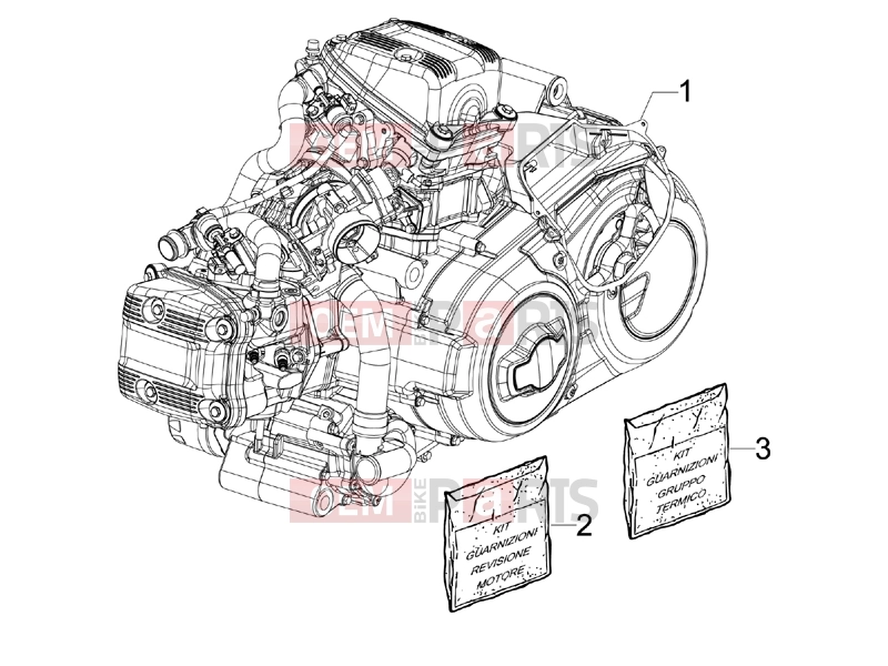 gilera 2009 GP 800 Centenario Engine » Engine, assembly