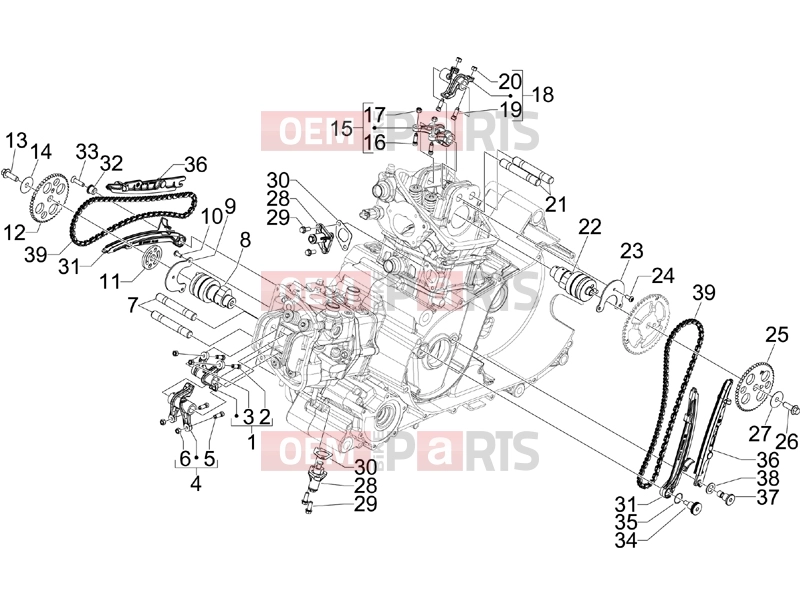 gilera 2009 GP 800 Centenario Engine » Rocking levers support unit