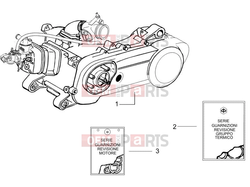 Engine » Engine, assembly - Gilera Runner 50 Pure Jet SC 2006