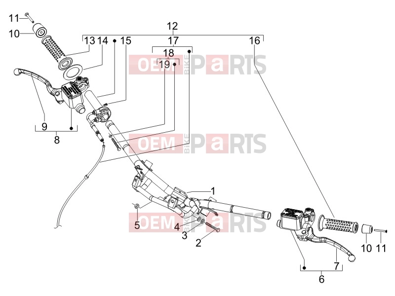 gilera 2011 Runner 50 SP Handlebars/Steering » Handlebars - Master cil.
