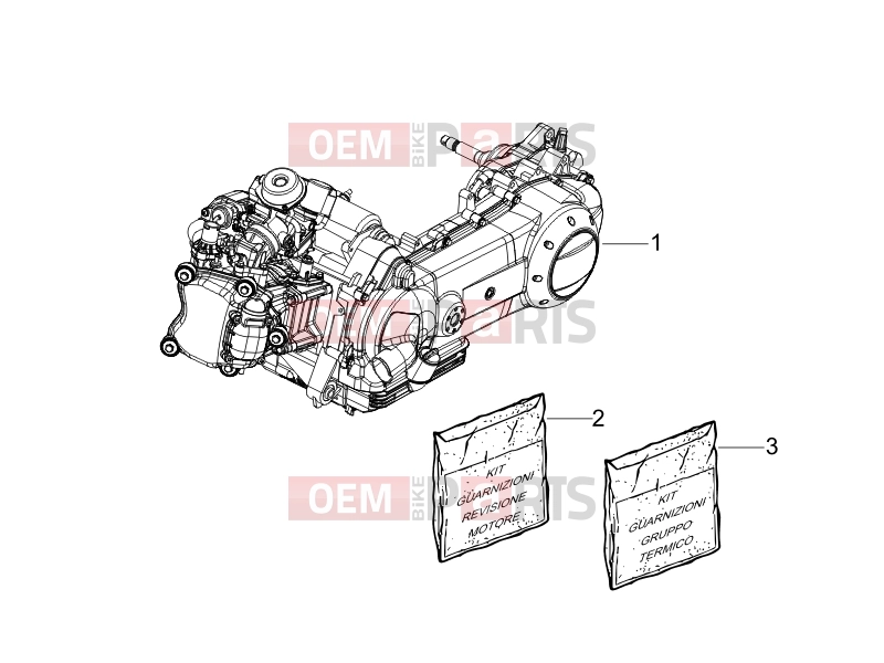 gilera 2011 Runner 125 ST 4T Engine » Engine, assembly
