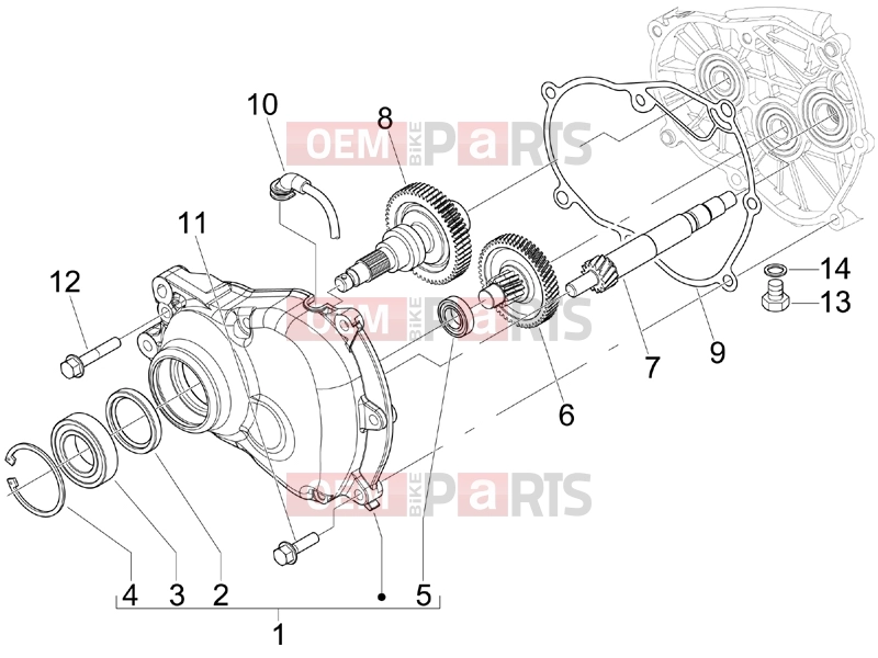 gilera 2011 Runner 200 ST 4T Engine » Reduction unit