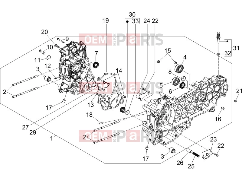 Engine » Crankcase - Gilera Runner 125 VX 4T 2006