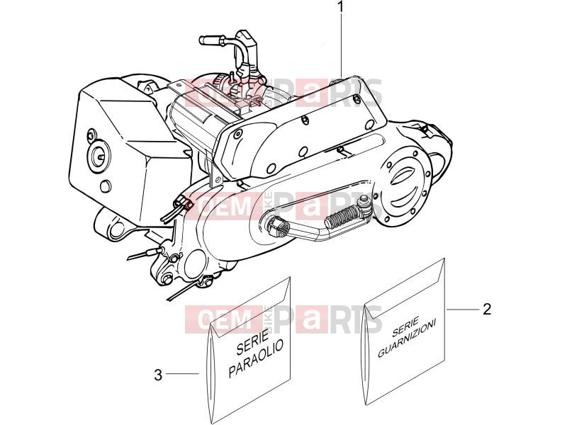 gilera 2008 Stalker 50 Engine » Engine, assembly