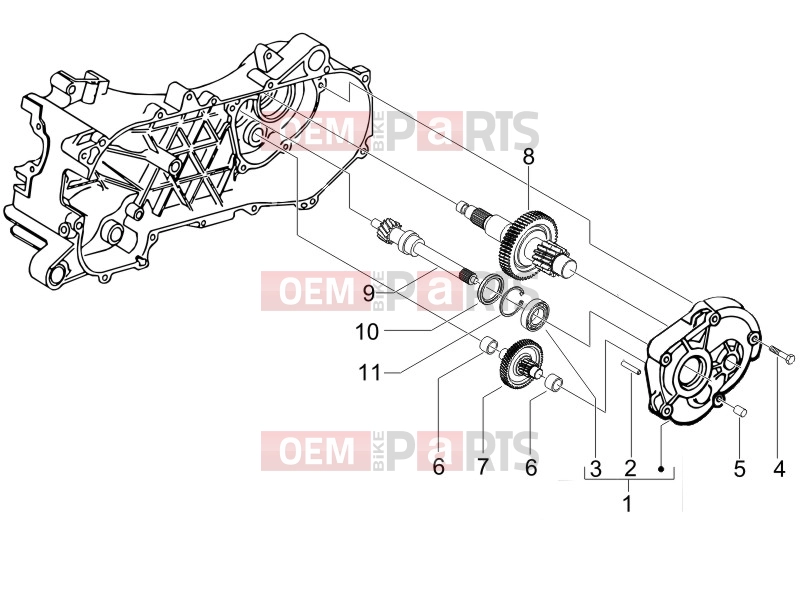 gilera 2009 Stalker 50 Engine » Reduction unit