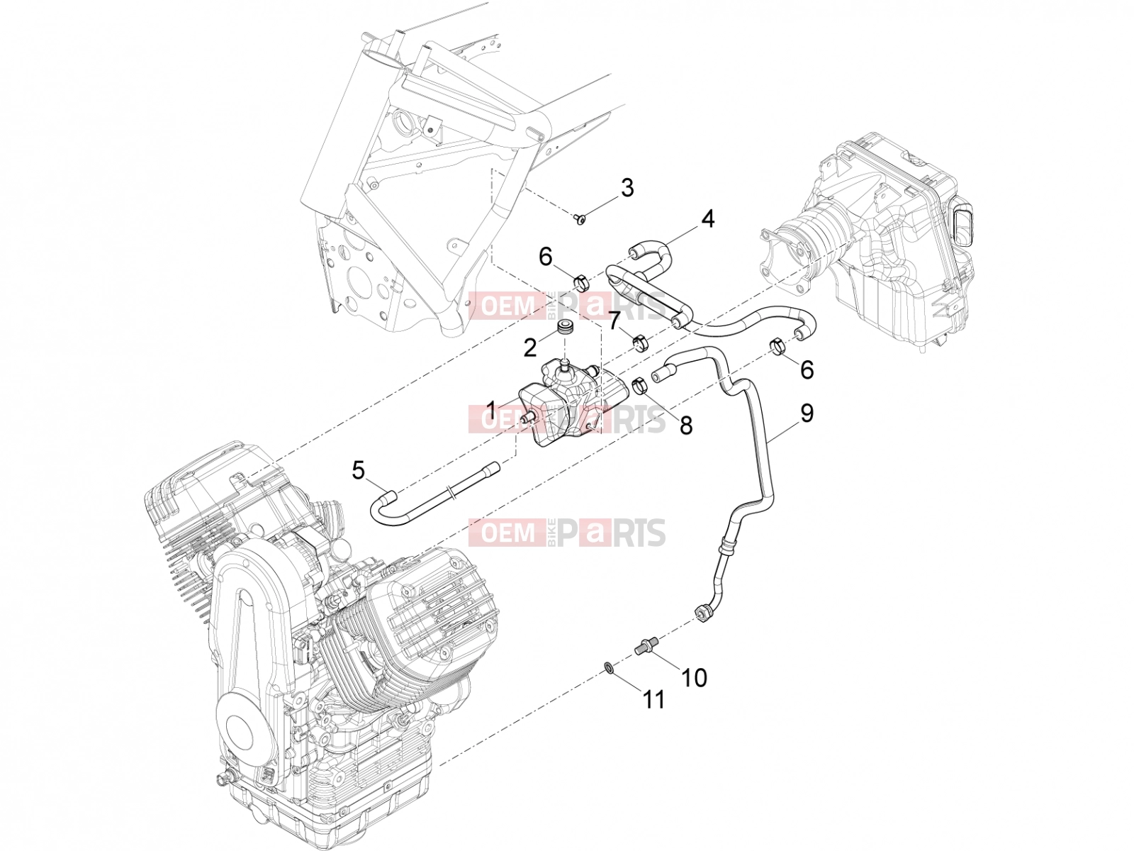 Engine » Blow-by system - Motoguzzi Eldorado 1400 ABS 2018