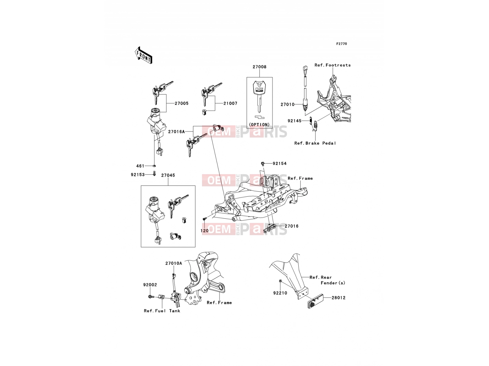 Ignition Switch - Kawasaki VERSYS (KLE650CCF) 2012