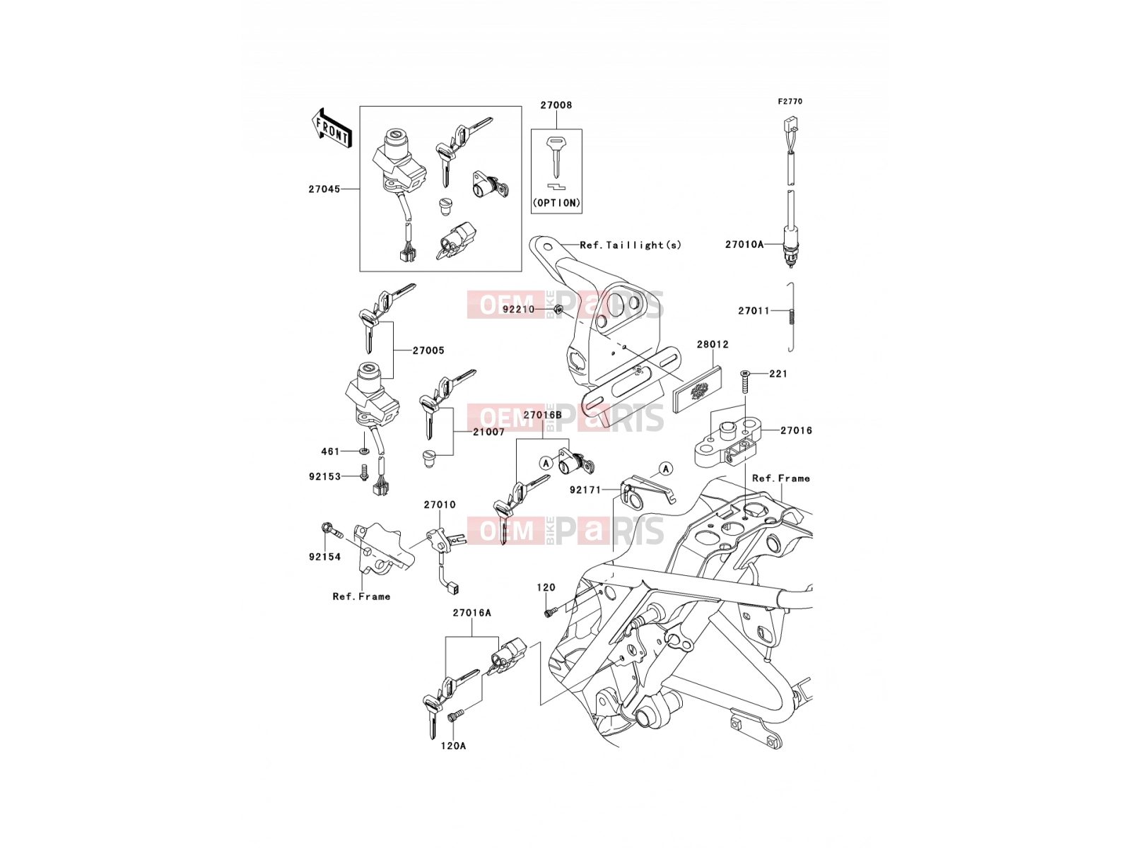 Ignition Switch - Kawasaki W800 (EJ800AEF) 2014