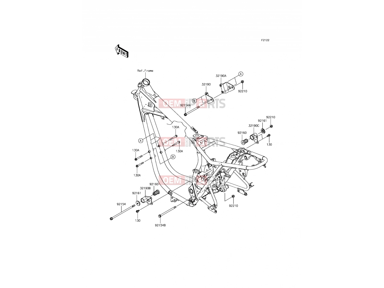 Engine Mount - Kawasaki W800 (EJ800AFFA) 2015