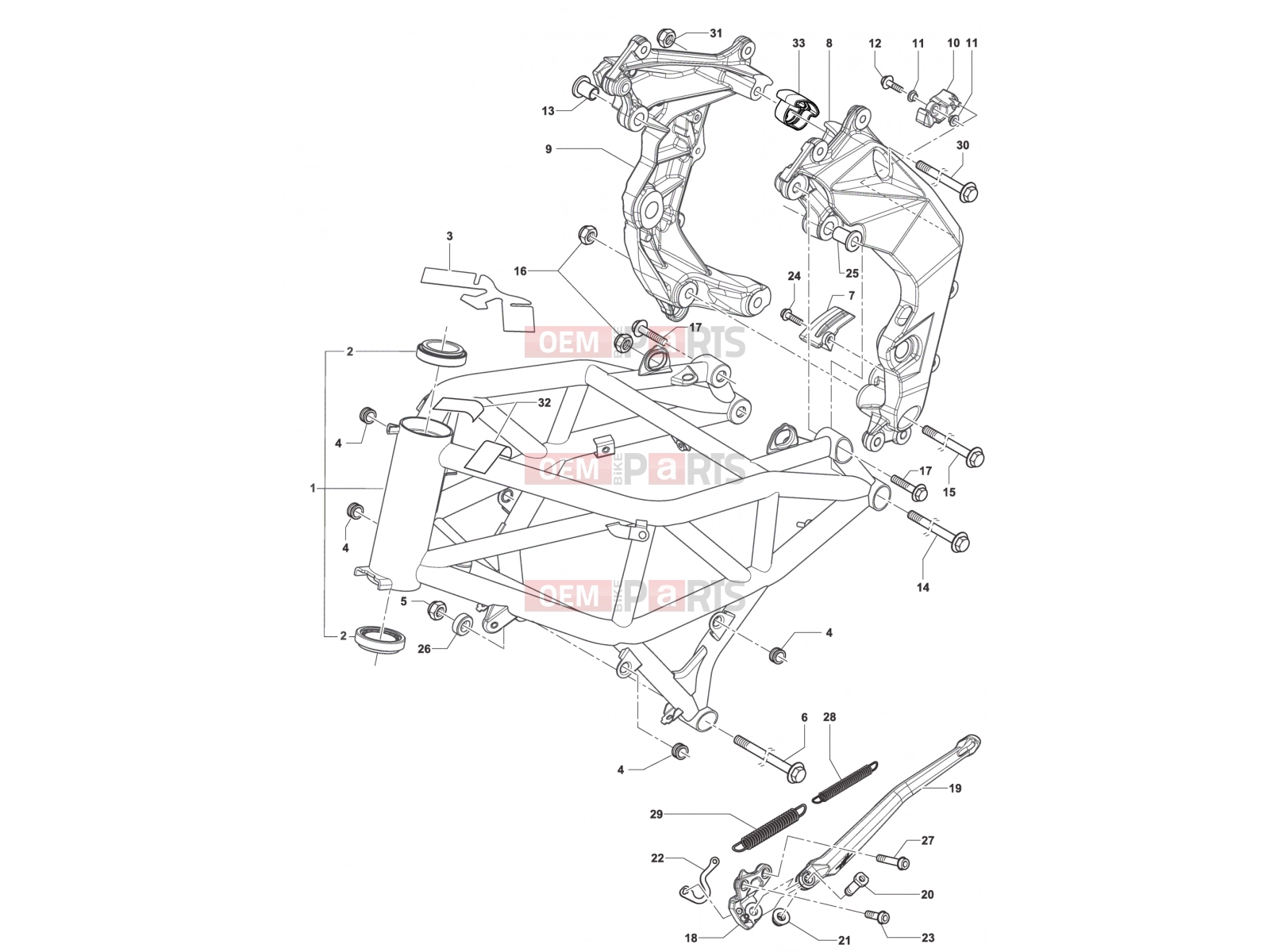 MV Agusta Brutale 675 Frame Assembly