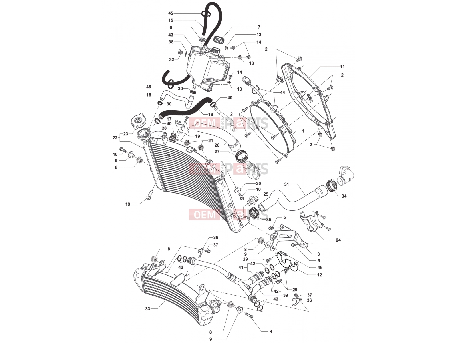 MV Agusta Brutale 800 RR Cooling System