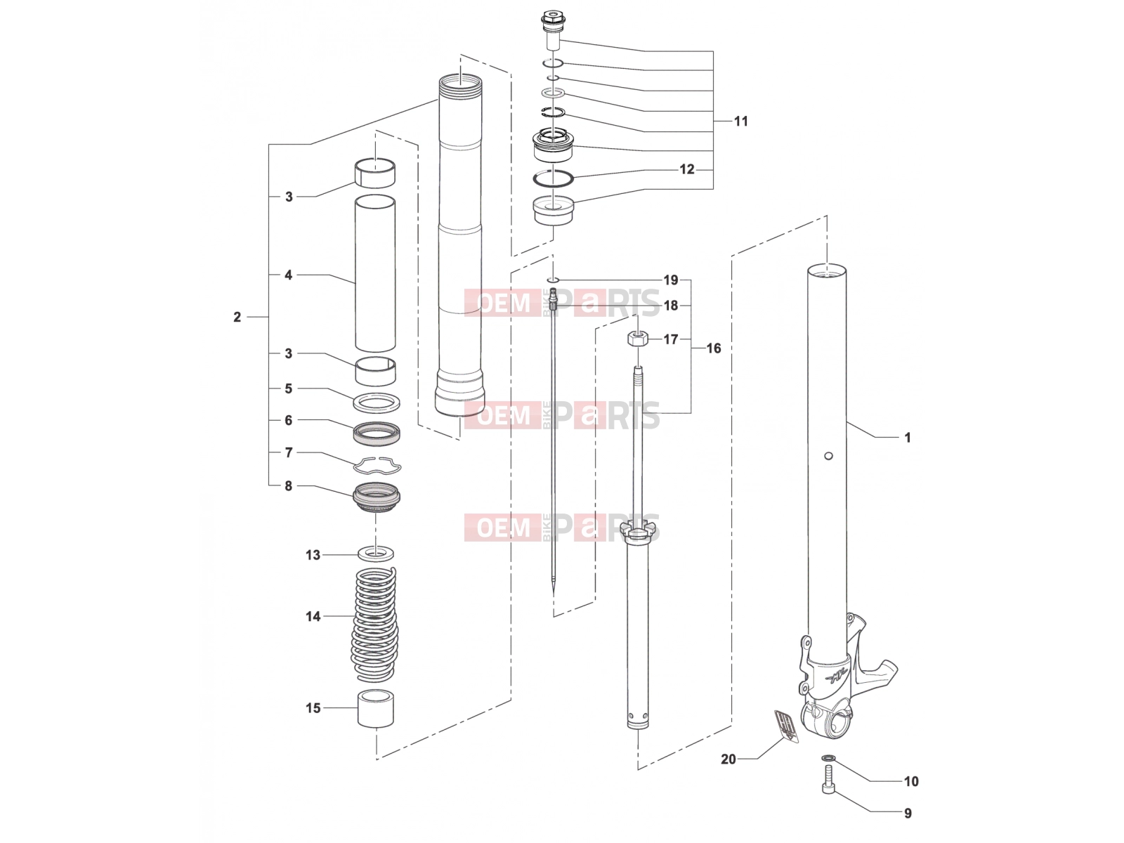 MV Agusta Dragster 800 Front Fork Left