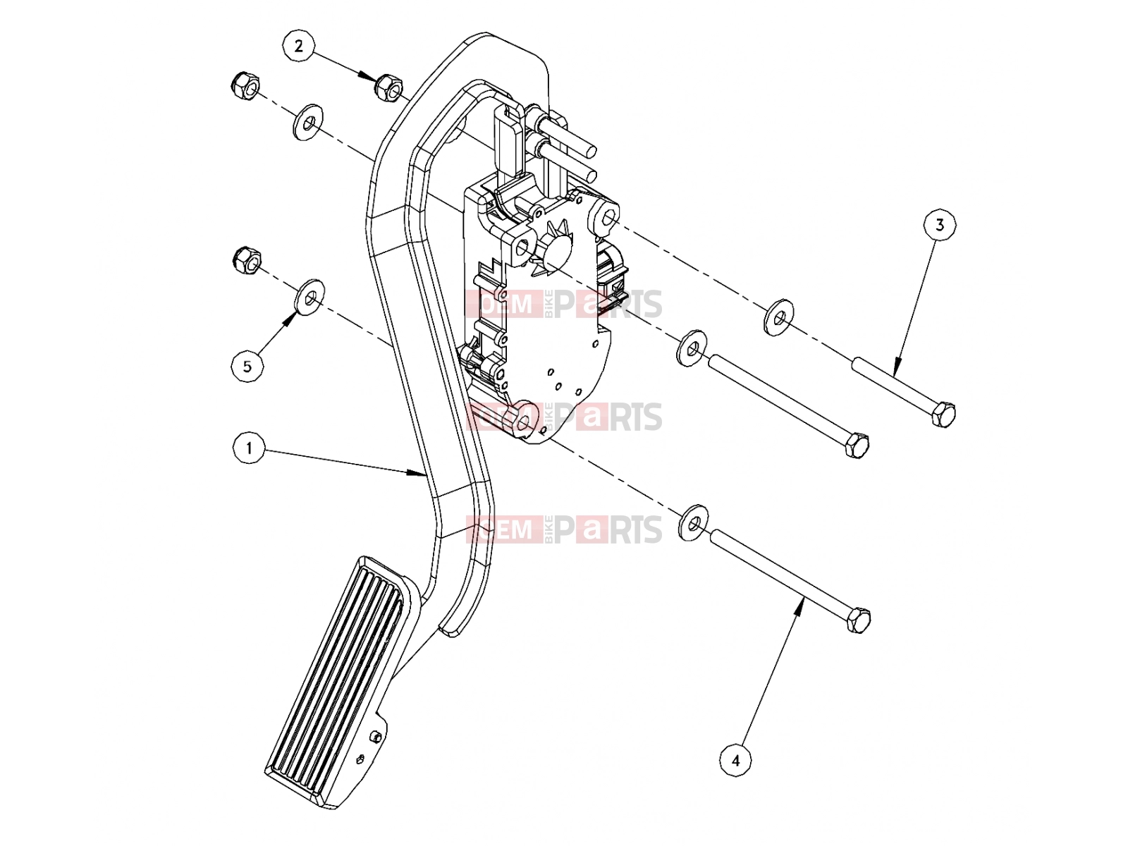 Polaris 2011 LEV GEM - e2/e4/e6/eS/eL/eLXD ELECTRICAL | ELECTRICAL, ACCELERATOR PEDAL - e2/e4/e6/eS/eL/eLXD (49GEMELECTRICAL11PEDAL)