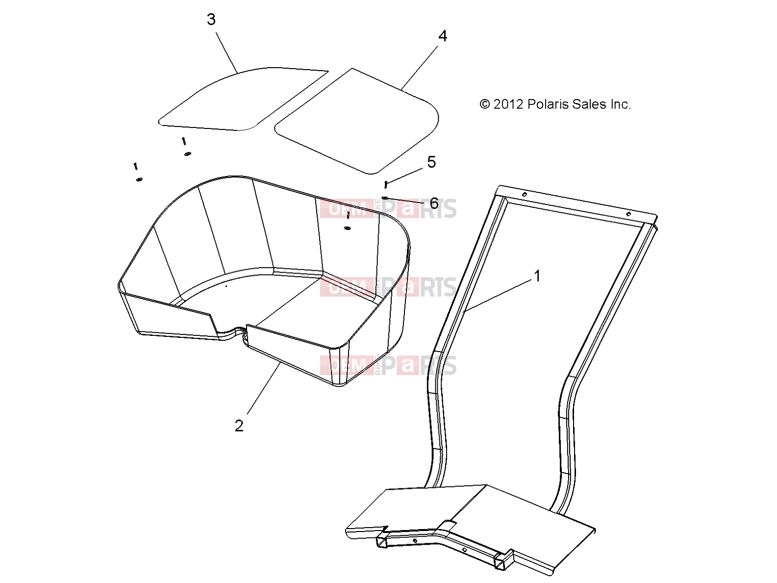 Polaris 2010 LEV GEM - E2/E4/E6/ES/EL/ELXD FRAME | FRAME, OPTIONS, LOWER FRAME LINKSBACK - e2/e4/e6 (49GEMOPTIONS11LINKSBACKE4)
