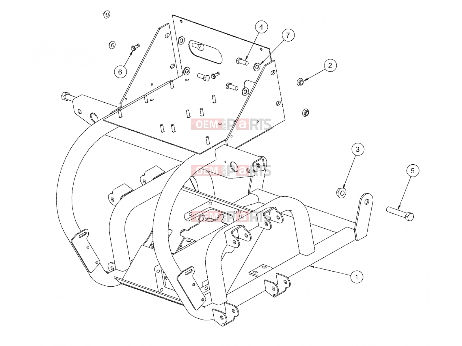 Polaris 2010 LEV GEM - E2/E4/E6/ES/EL/ELXD FRAME | FRAME, SUPPORT, FRONT - e2/e4/e6/eS/eL/eLXD (49GEMFRAME11FRT)