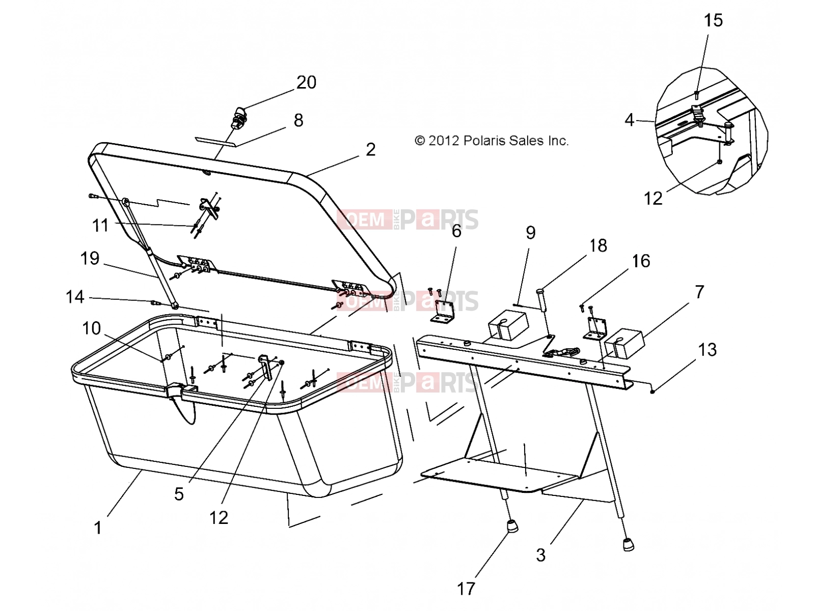 Polaris 2009 LEV GEM - E2/E4/E6/ES/EL/ELXD BODY | BODY, OPTIONS, TRUNKBACK - e2/e4/e6 (49GEMOPTIONS11TRUNKBACK)