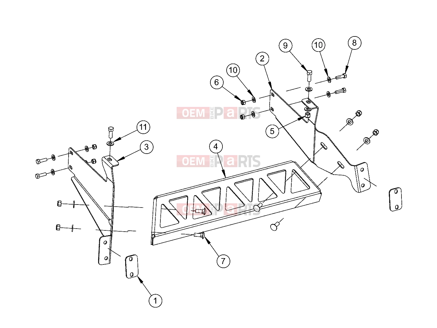 Polaris 2009 LEV GEM - E2/E4/E6/ES/EL/ELXD FRAME » FRAME, OPTIONS, BUMPER, MOUNT, REAR - e2/e4 (49GEMOPTIONS11BUMPERMTRR)