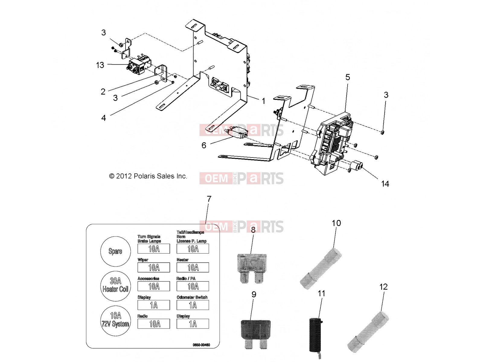 Polaris 2008 LEV GEM - E2/E4/E6/ES/EL/ELXD ELECTRICAL | ELECTRICAL, PSDM TO DASH SUPPORT - e2/e4/e6/eS/eL/eLXD (49GEMELECTRICAL11DASH)