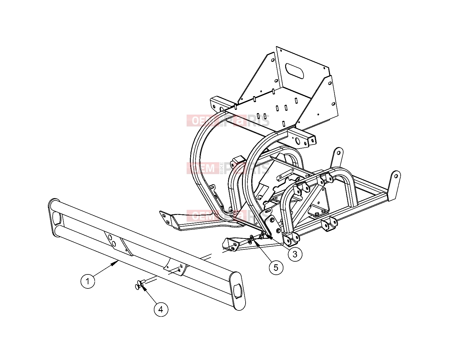 Polaris 2008 LEV GEM - E2/E4/E6/ES/EL/ELXD FRAME » FRAME, OPTIONS, BUMPER, FRONT, RUGGED - e2/e4/e6/eS/eL/eLXD (49GEMOPTIONS11BUMPERRGD)