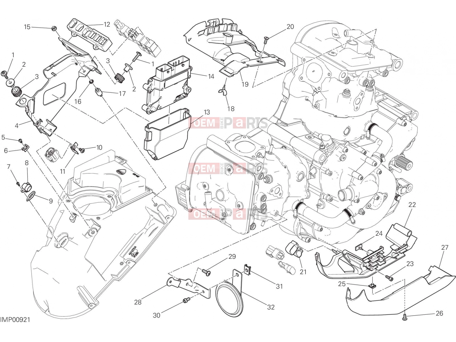 DUCATI 2016 Monster 821 ENGINE CONTROL UNIT [MOD:M 821]