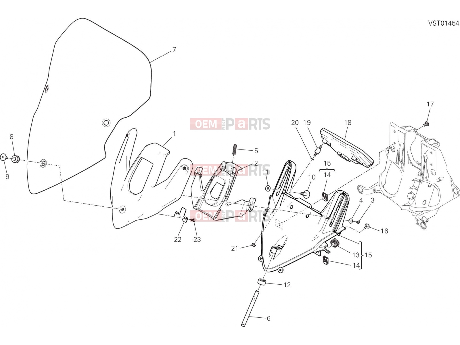 DUCATI 2016 Multistrada 1200 S WINDSHIELD [MOD:MS1200S]