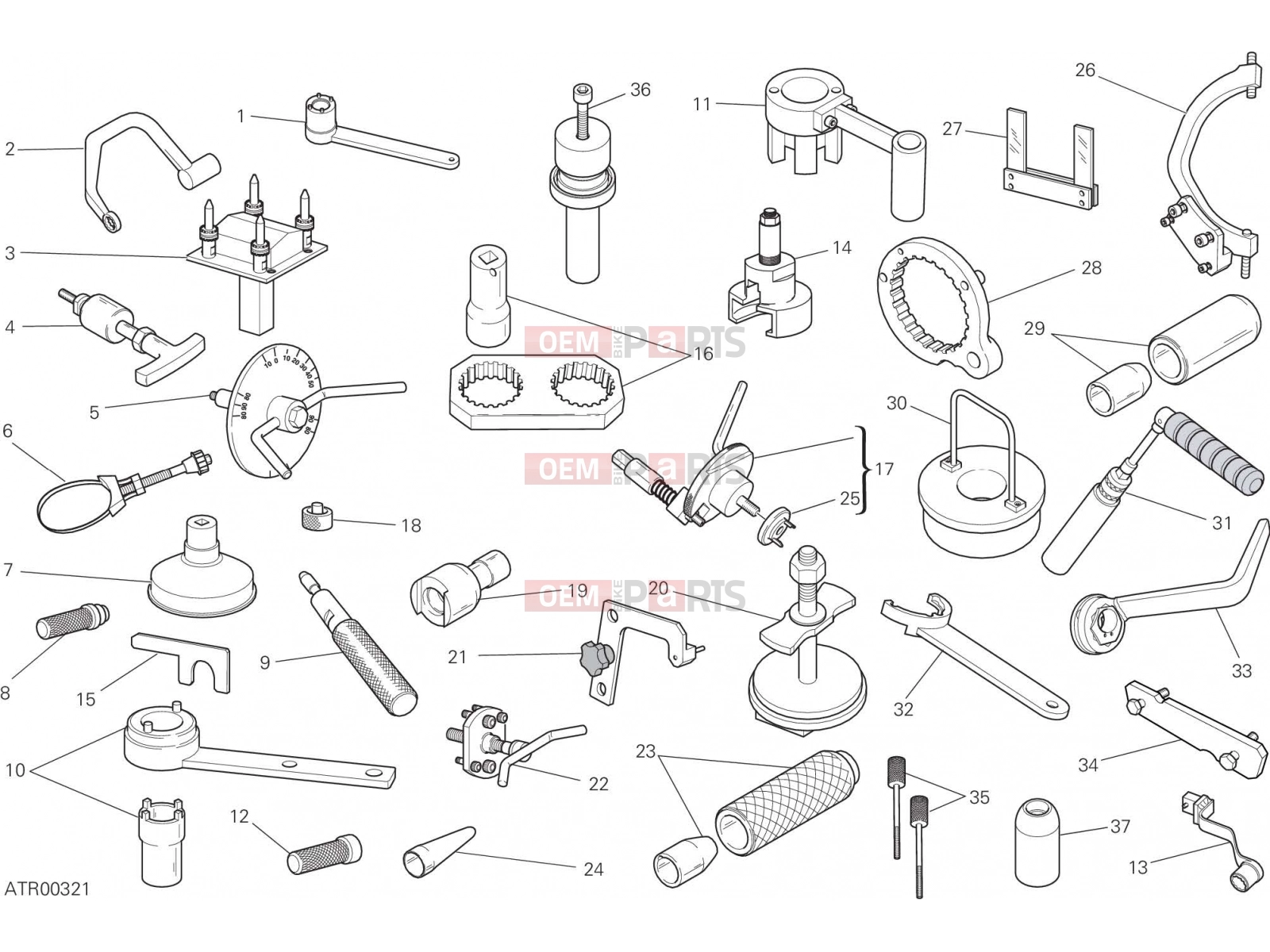 DUCATI 2017 Hypermotard 939 WORKSHOP SERVICE TOOLS (ENGINE) [MOD:HYM 939]