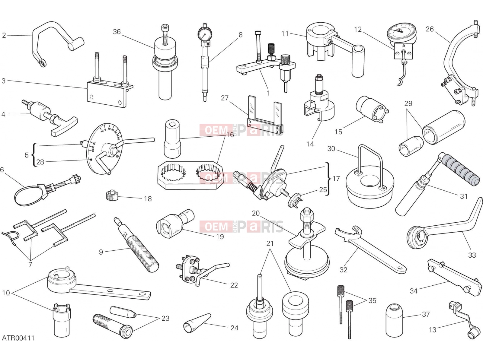 DUCATI 2020 Monster 821 Stealth WORKSHOP SERVICE TOOLS, ENGINE [MOD:M821STEA]