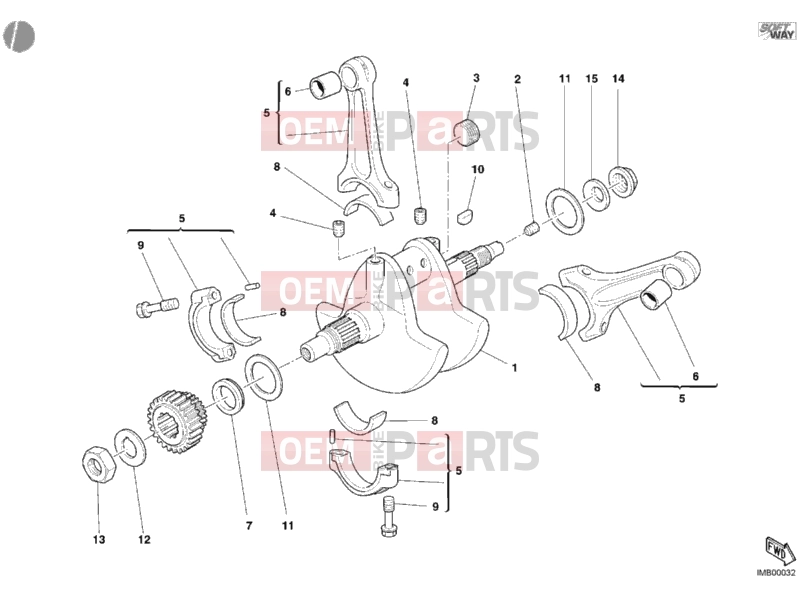 DUCATI 2004 998 Final Ed. Single-Seat CRANKSHAFT » ENGINE CASE