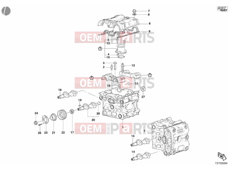 DUCATI 2004 998 Final Ed. Single-Seat CYLINDER HEAD » ENGINE CASE