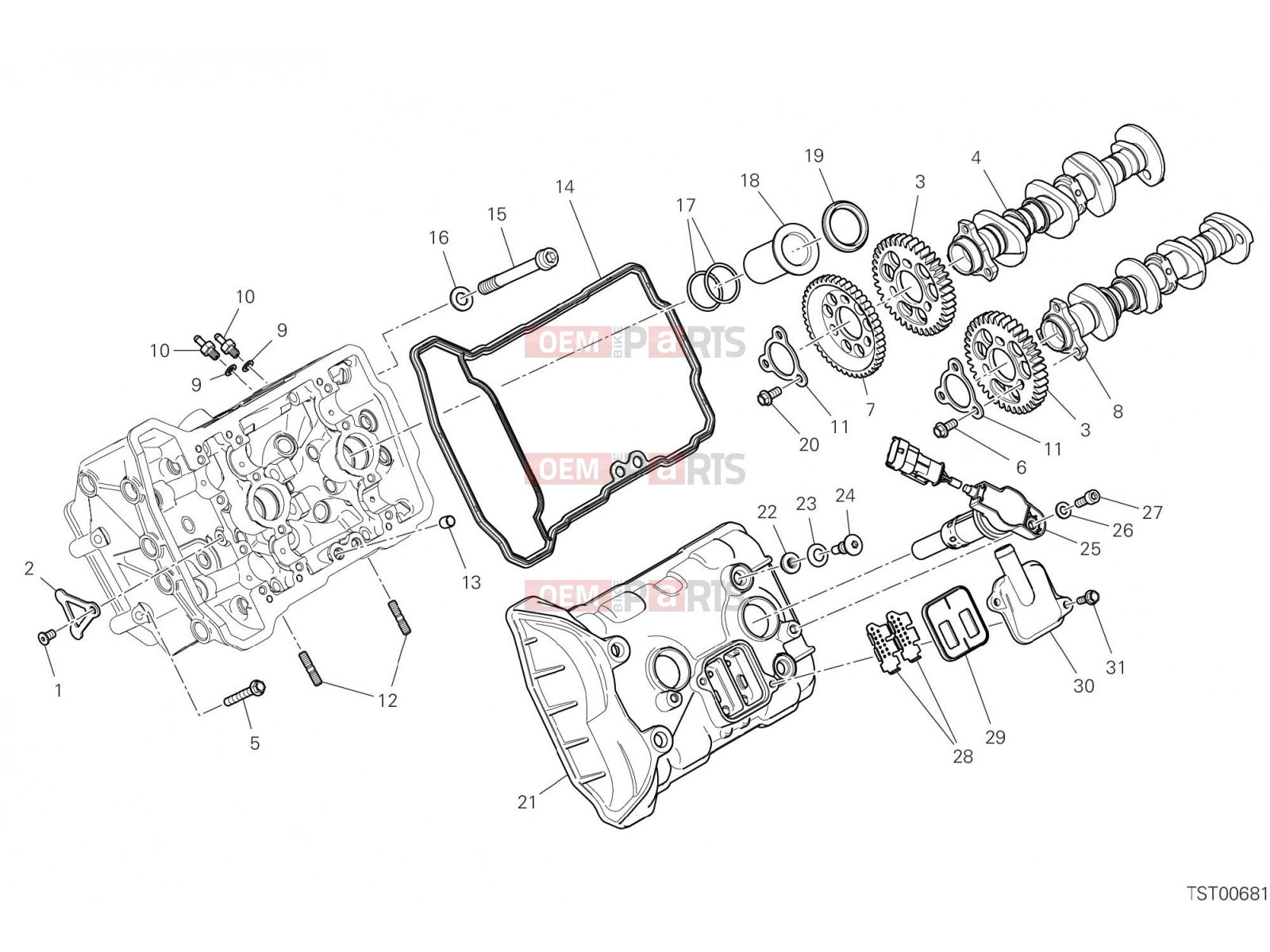DUCATI 2021 Panigale V4 FRONT HEAD - TIMING SYSTEM [MOD:PANV4]