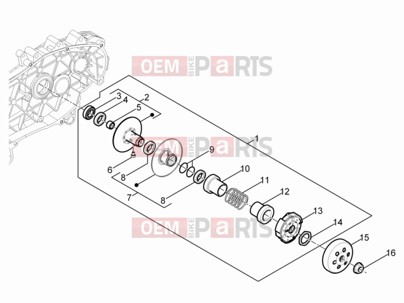 Engine » Driven pulley - Piaggio Zip 50 4T 2020