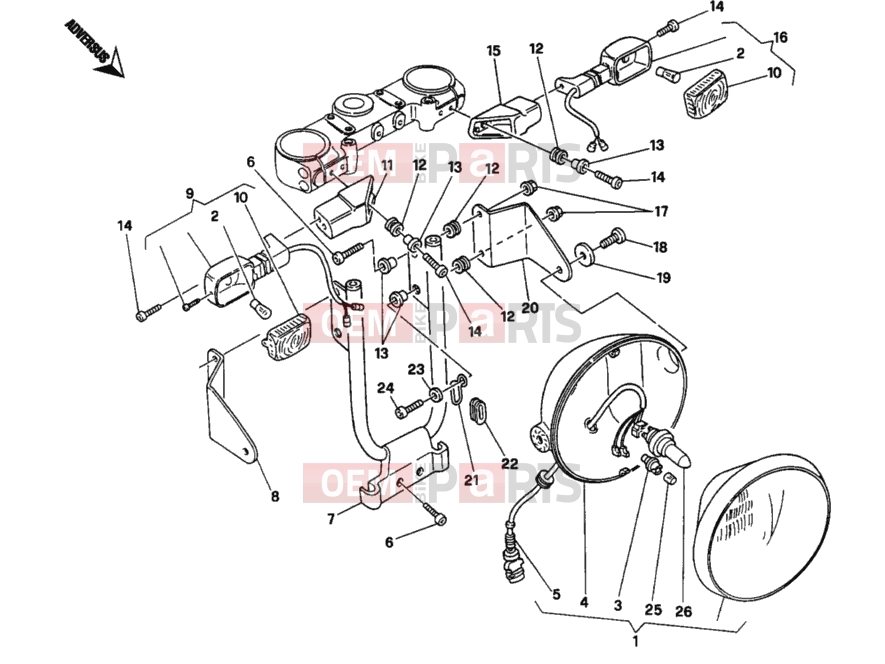 DUCATI 2003 Monster 400 HEADLIGHT » LIGHTING SYSTEM