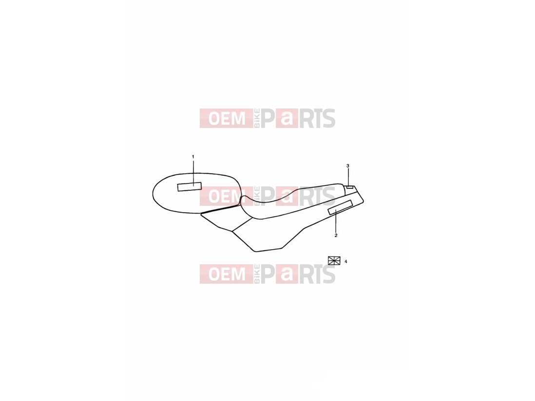 Triumph 1993 TRIDENT Decals Pacific Blue