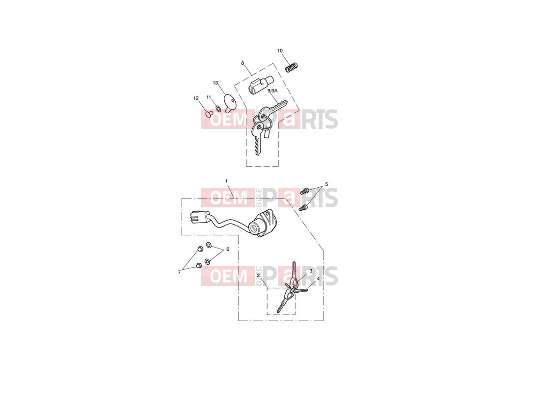 Triumph 2011 THUNDERBIRD STORM Ignition Switch & Steering Lock