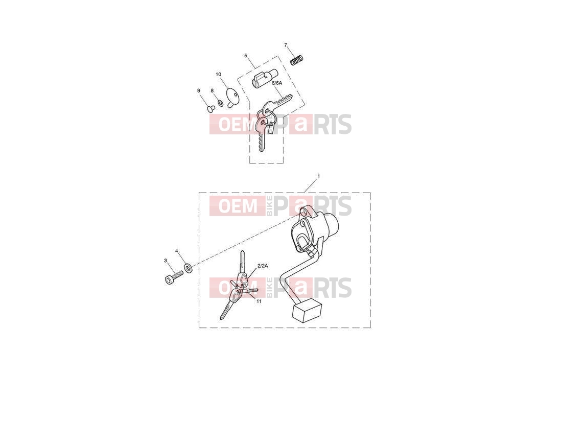 Triumph 2013 SPEEDMASTER EFI Ign Switch & Steer Lock 439975